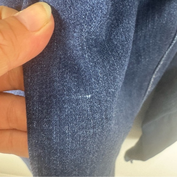 New York & Company Womens Blue Denim Dress Medium Snap Buttons Long Sleeve - Picture 9 of 9